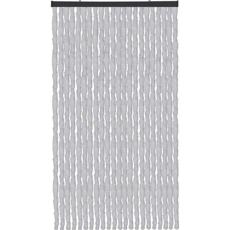 Flauschvorhang 56x185cm - 140x220cm Unistreifen Grau 90x220 cm