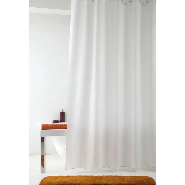 GRUND IMPRESSA Duschvorhang 120 x 200 cm Weiß