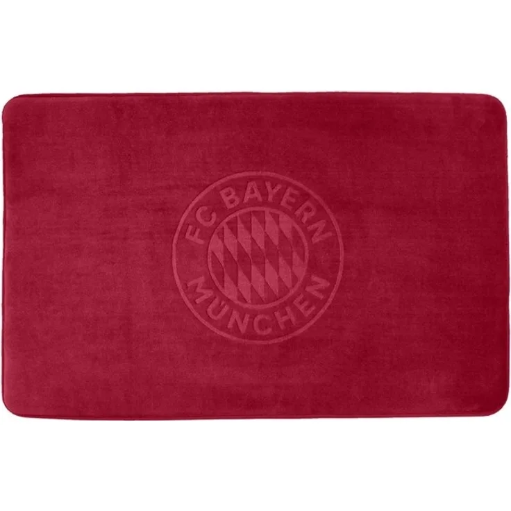 FC Bayern München Badematte FC Bayern München I Badteppich 50x80 cm I Badvorleger I Bordeaux, Baumwolle