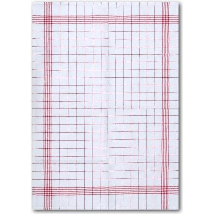 Dyckhoff Geschirrtuch KARO / Halbleinen - 50x70 cm, (Set, 10-tlg)