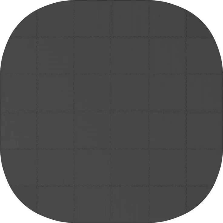 vidaXL Pool Bodenschutzmatte 36 stk. Ø 350 cm Rund EVA-Schaum Schwarz 42042639