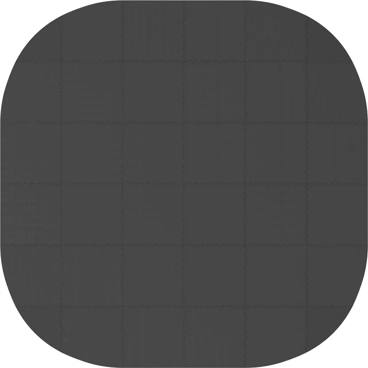 vidaXL Pool Bodenschutzmatte 36 stk. Ø 350 cm Rund EVA-Schaum Schwarz 42042639 – Bild 1