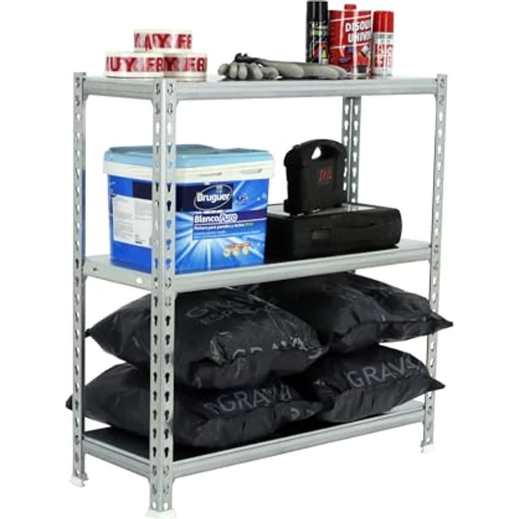 Simon Rack Simonclick Metallregal, 1000 x 900 x 300 mm, 3 Regalböden, 180 kg Biegepunkt, Regalböden, verzinkt – Bild 8