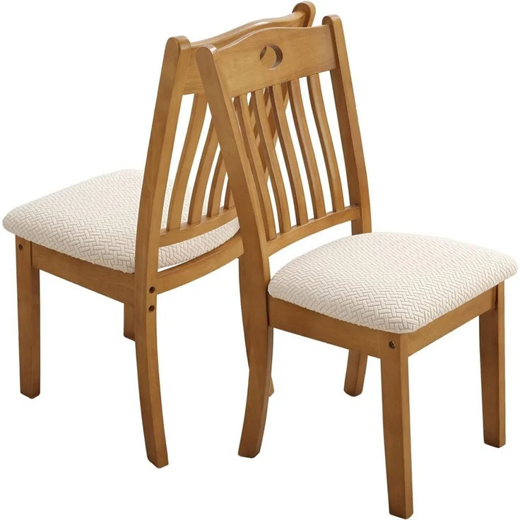 Coonoor Stuhlhusse Stuhlbezug Sitzfläche 4er Set, Stretch Bezug für Stühle Sitzbezüge, für Esszimmerstühle Abwaschbar Schonbezug Stuhl Hussen für Stühle – Bild 4