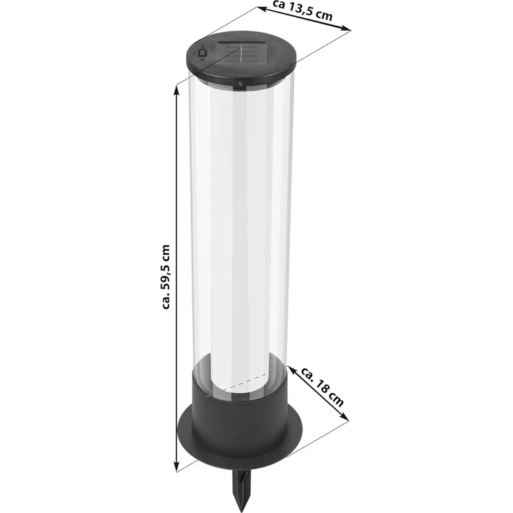 Northpoint LED Gartenleuchte Solar Flammenlichtsäule Flammen Dauerlicht Dämmerungssensor – Bild 5