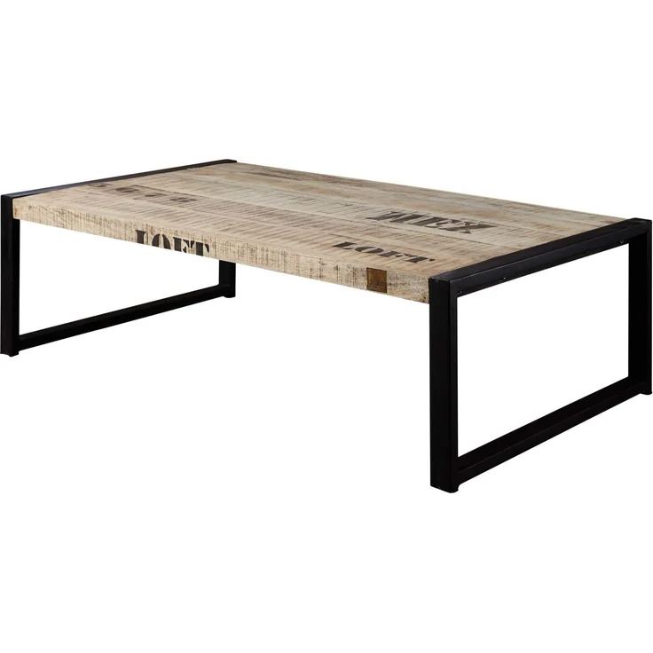 Couchtisch Mango 140x80x40 natur bedruckt FACTORY #111 – Bild 1