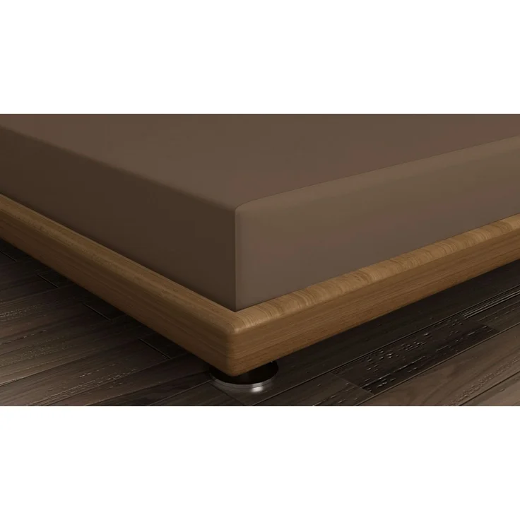 L'essentiel Maison 'Brown' Ranforce Spannbettlaken Double XL (FR) (IT) (ES) (DE), Braun, 200+30 x 140 cm – Bild 2
