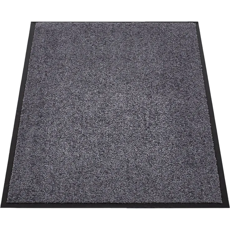 Andiamo 'Super Wash & Clean' Fußmatte, Made in Belgium, rechteckig, Höhe: 7 mm, rutschhemmend, waschbar, Grau, 60 x 90 cm (Rechteckig)