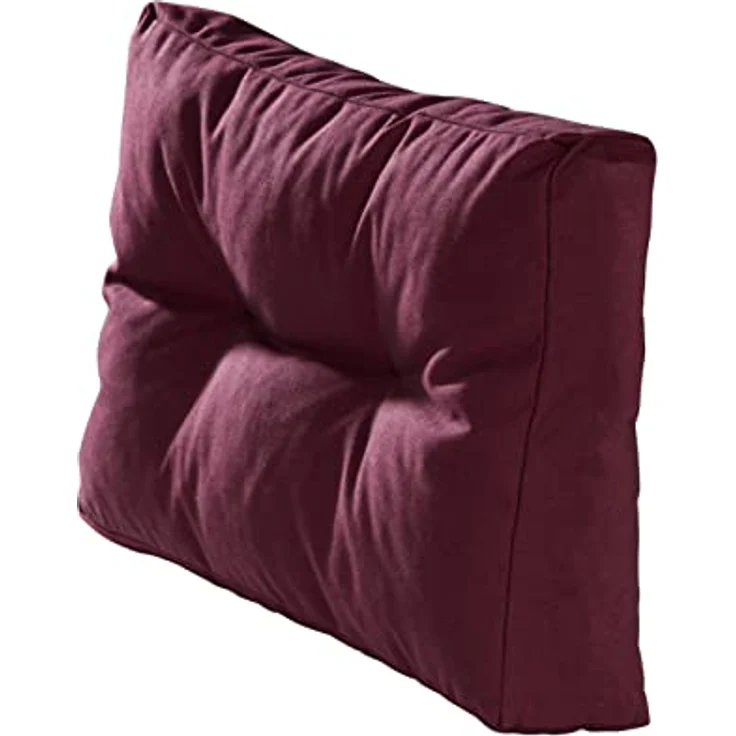Traumnacht Outdoor Palettenauflage mit Schaumstoffstäbchen gefüllt, Palettenkissen, Palettenpolster Palettenmöbel Palettensofa Seitenteil, Bordeaux rot – Bild 1