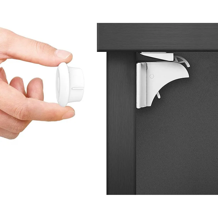 Dokon Baby Sicherheit Magnetisches Schrankschloss, die unsichtbare Kindersicherung für Schrank und Schubladen, ohne Bohren und Schrauben (10 Schlösser + 2 Schlüssel)