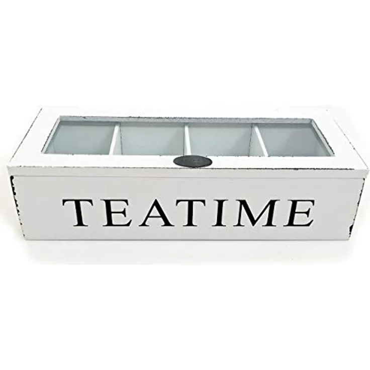BOLTZE GRUPPE GmbH Dekokiste Teebox Teeaufbewahrung f. Teebeutel Tee-Holzbox Landhausstil Shabby Lo – Bild 1