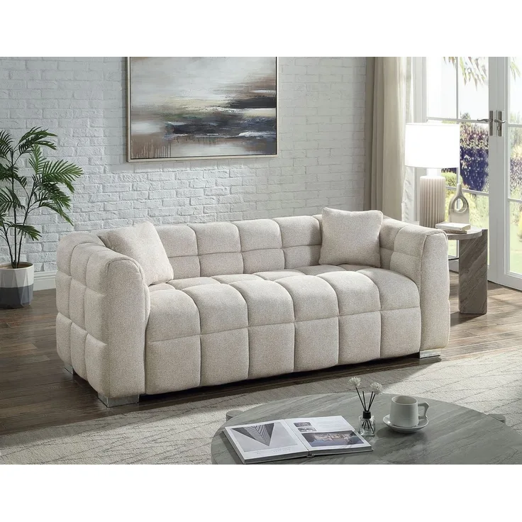 ATLANTIC home collection Big-Sofa Thor Design-Sofa mit Steppung, Bubble-Optik, B:190cm, "Bubble"-3D Optik Sofa mit Taschenfederkern, inkl. Zierkissen