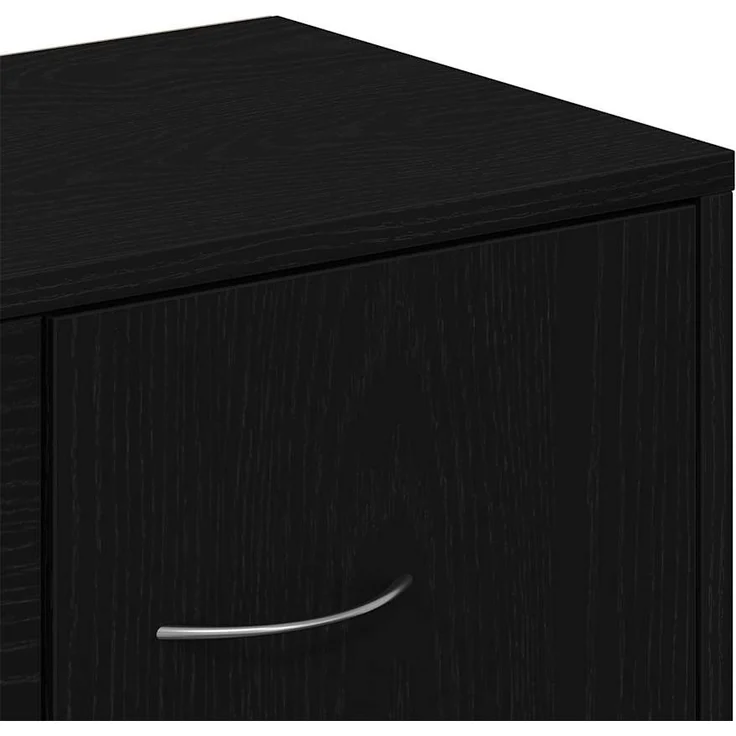 vidaXL Sideboard Schwarz Eichen-Optik 88x30x64 cm Holzwerkstoff 862446 – Bild 8