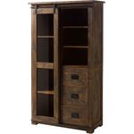 Vitrine Mango 100x45x175 braun lackiert RAILWAY #426