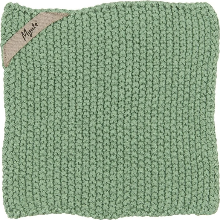 Ib Laursen - 2 Stück Topflappen Mynte Strick Baumwolle Wasabi Grün 6350-42 – Bild 2