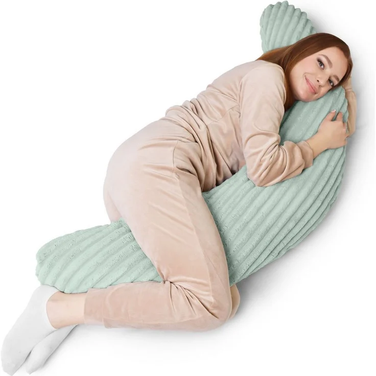 Amilian Stillkissen XXL 170 cm - Seitenschläferkissen - Schwangerschaftskissen, komfortables Pregnancy Pillow mit abnehmbarem Bezug, Schlafkissen für Seitenlage, Lagerungskissen für Schwangere und Stillzeit – Bild 5
