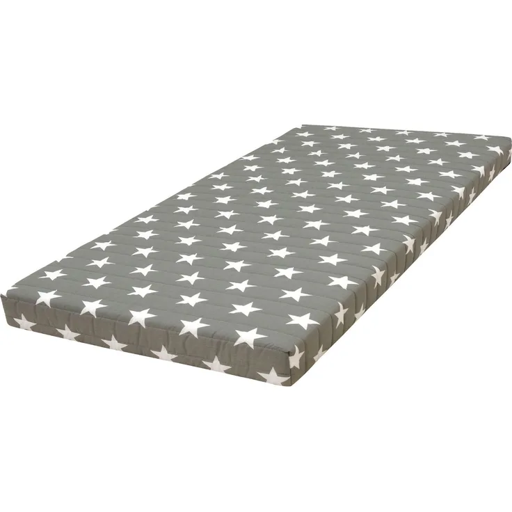 Federkern-Matratze Easydream FK 2000 140 x 200 cm H2 / B210, Grau, Stern-Motiv, 140 x 14 x 200 cm
