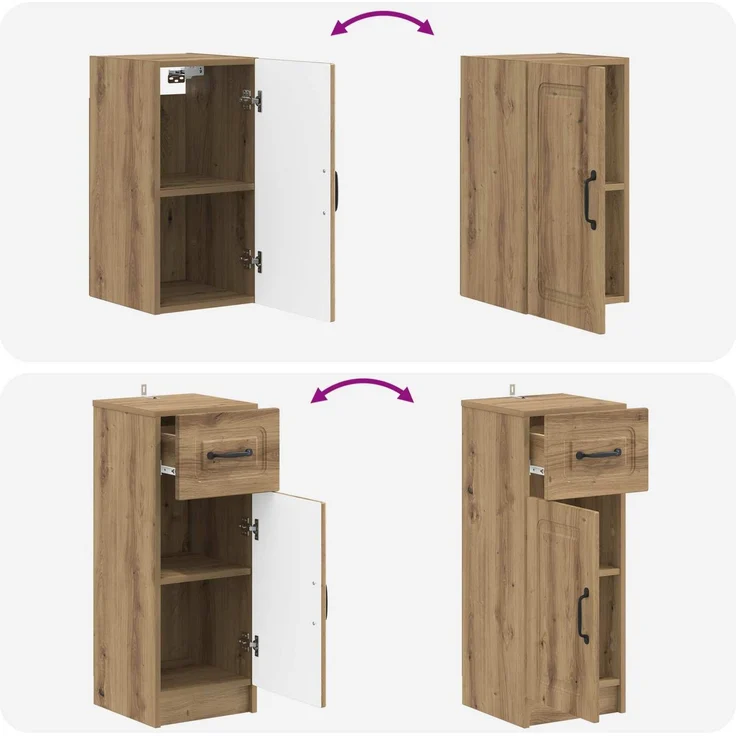 vidaXL 4-teiliges Badezimmer-Schrank-Set UTRECHT Artisan-Eiche 3417980 – Bild 9