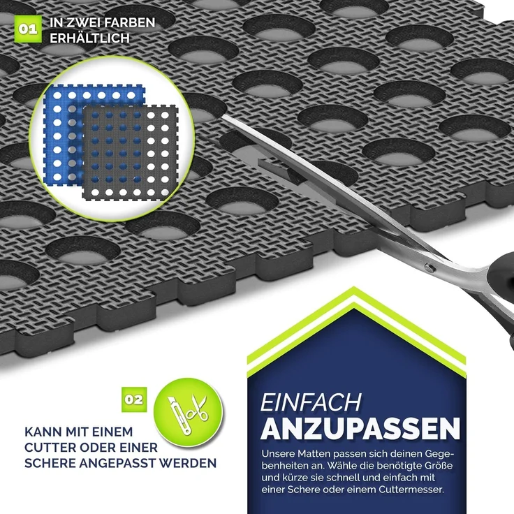 tillvex® Pool Bodenschutzmatte mit Löchern 4 Stück Schwarz | Unterlegmatte für Pool & Planschbecken 51x51 cm | Poolmatte Bodenmatte Outdoor | Poolunterlage Bodenschutz Matten wärmeisolierend | Whirlpool Bodenfolie weich – Bild 5