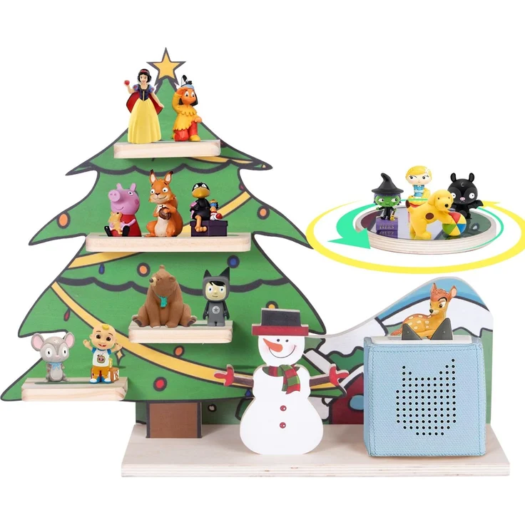 Todeco Tonie-Regal für Toniebox Hörfiguren, mit abnehmbarem Schleudertablett, Magnetische Aufbewahrung für 12-15 Tonie, Freistehende Regale, Kinderregal für Mädchen & Jungen, Weihnachtsdekoration – Bild 2