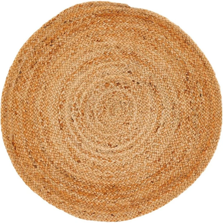 LUXOR living Teppich Mamda 2, Juteteppich, rund, Höhe: 6 mm, Flachgewebe, handgeflochten, Flecht Design, Naturfaser, Boho-Style – Bild 5