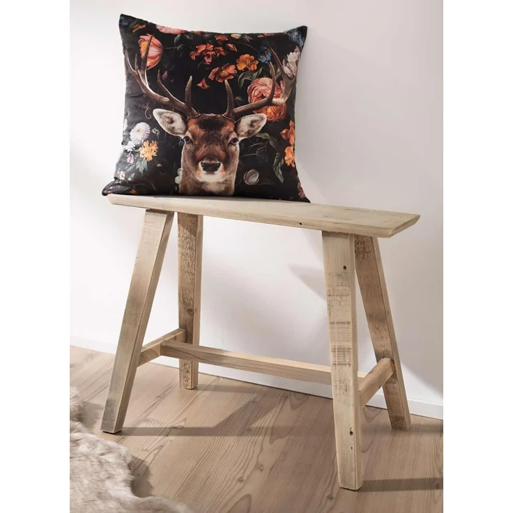 Hocker "Used Look" aus recyceltem Holz, Holzbank rustikal, Blumenständer, Blumenhocker, Gartendeko, Sitzhocker, Fußhocker – Bild 1