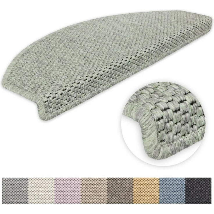 Metzker® Stufenmatte Stufenmatten Göteborg Halbrund, halbrund, Höhe: 8 mm, 15 Stück - Lindgrün – Bild 1