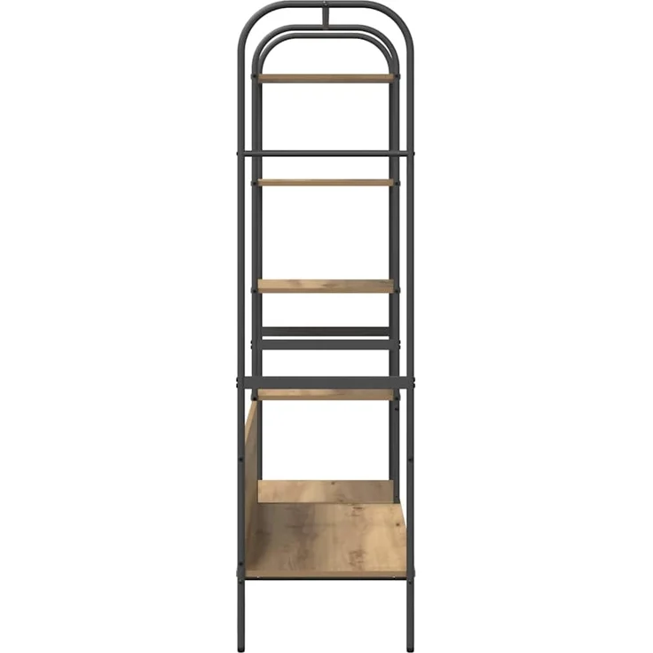 vidaXL Kleiderständer mit Regal Beige 120 x 44 x 160 cm Holzwerkstoff 868450 – Bild 5