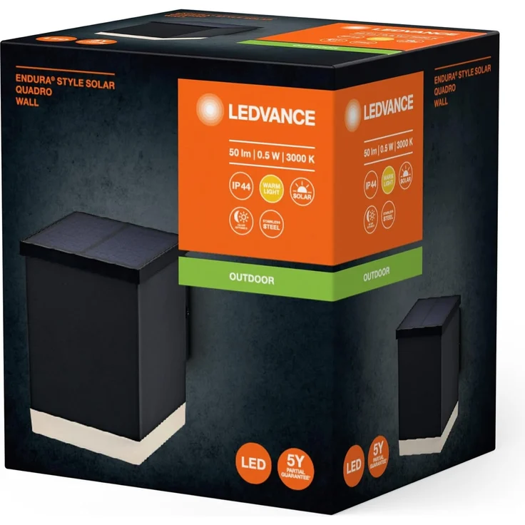 LEDVANCE Endura Style Solar-Wandleuchte Quadro Dunkelgrau – Bild 6