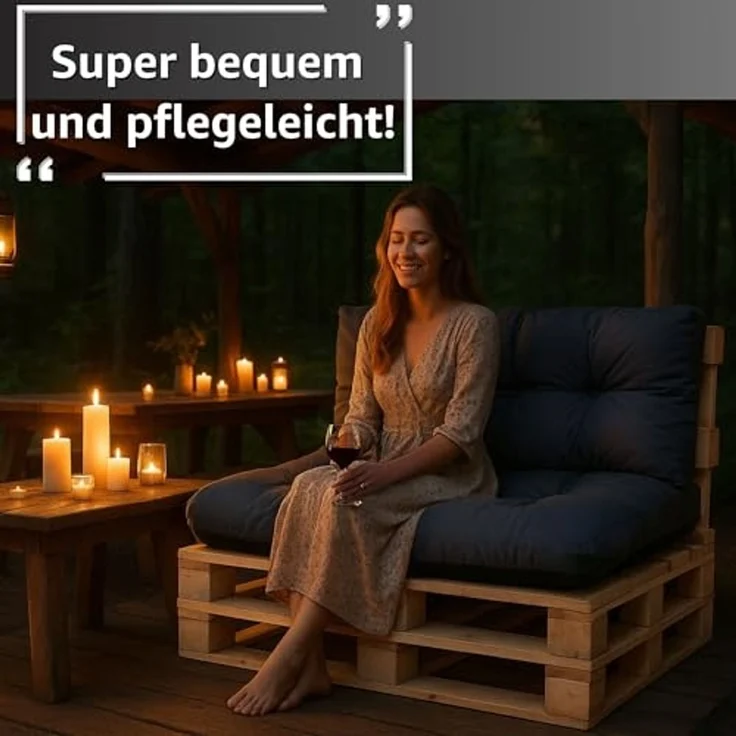Amazinggirl Palettenkissen Outdoor Kissen Rückenkissen 40x120 cm - Auflagen für Paletten Europaletten Palettensofa und Palettenmöbel Palettenpolster Braun – Bild 6