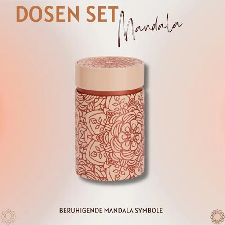 MediMuc Teedose 2er Set Mandala, (Dosen, 2er Set Mandala), Teedose, Gewürzdose, Motivdose, Dosen Set – Bild 6