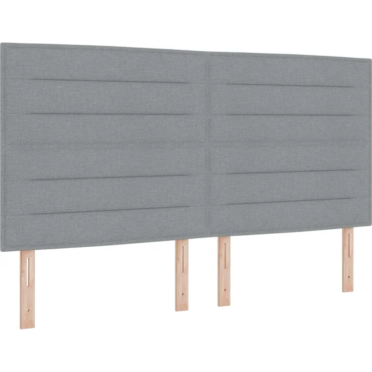 vidaXL LED-Speicherbett mit Matratze Hellgrau 180 x 200 cm Stoff 3460218 – Bild 5