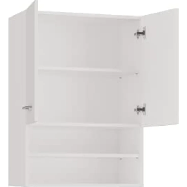 ibonto HÄNGESCHRANK Laminierte Platte Weiß 64 cm Breite, 90 cm Höhe und 30 cm Tiefe (H 90 x T 30 x B 64 cm) – Bild 5