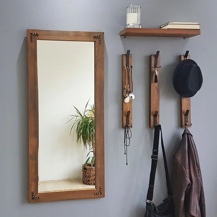 Skye Decor 'V109' Garderobe, Walnuss, 50 x 110 cm – Bild 1