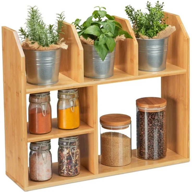 Bambusregal 6 Fächer – Bild 1