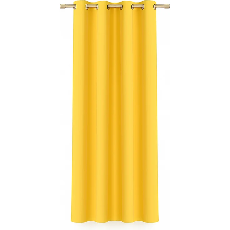 Bestlivings Blickdichte, Gardine mit Ösen, in vielen Größen und Farben Gelb 140x175 cm – Bild 1