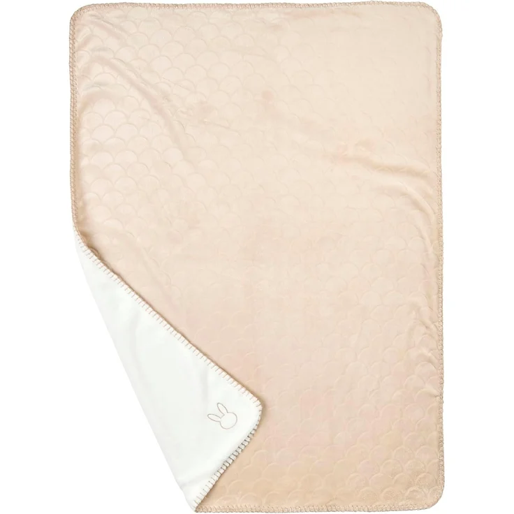 Nattou Schmusedecke Hase, Supersoft, 75x100 cm, Polyester, Lapidou, Beige – Bild 1