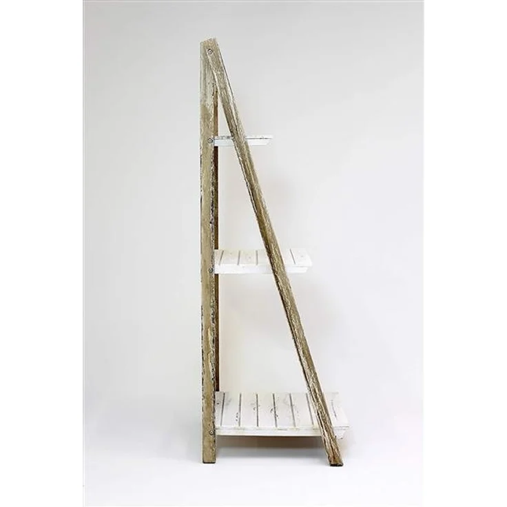 Klappregal aus Holz, weiß / braun, Shabby Chic, 3 Böden – Bild 5