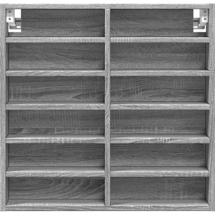 vidaXL Vitrinenschrank Grau Sonoma 60x8,5x58 cm Holzwerkstoff 847966 – Bild 4