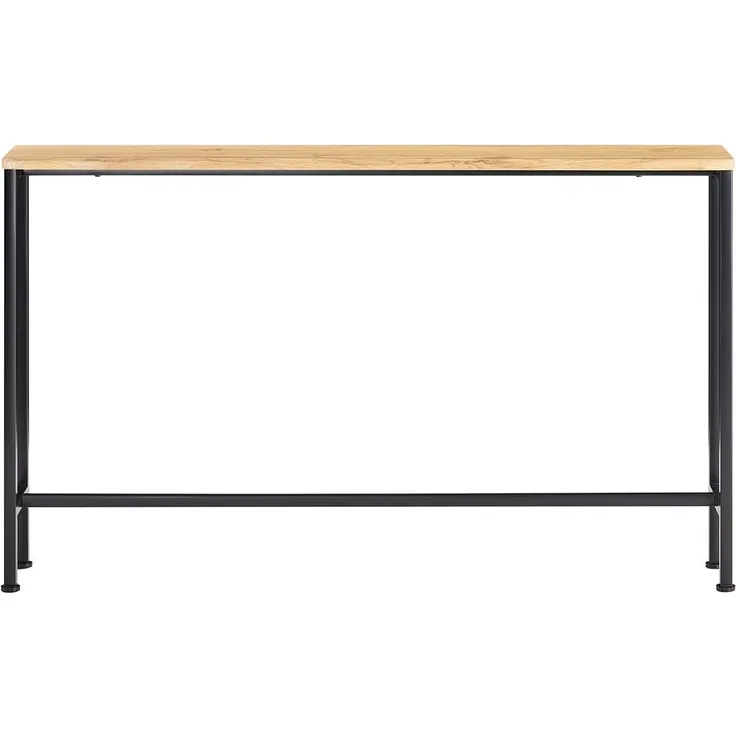 SoBuy FSB19-L-E Konsolentisch Flur, Metall, PVC-Beschichtung, Helle Eiche, 120 x 80 x 20 cm