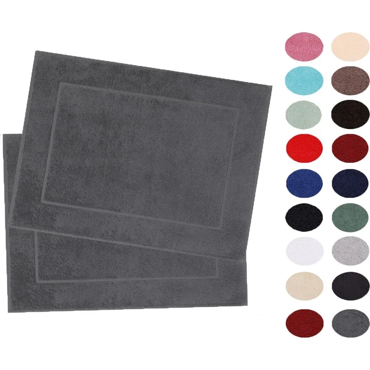 Betz Badematte 2er Set Badvorleger Premium Badematte Badteppich Größe 50x70 cm, beidseitig nutzbar, Baumwolle, Qualität 650g/m² – Bild 2
