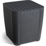 Allibert Garten-Beistelltisch Luzon, Graphitgrau, 39x39 cm