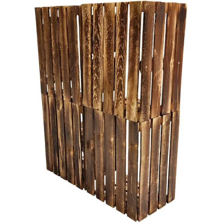 Holzkisten Weinkisten Kisten Vintage 4er Set Geflammt 50 x 40 x 30cm Regal – Bild 8