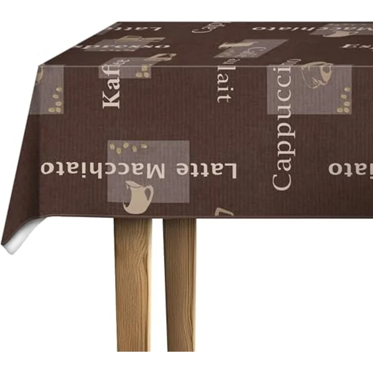 d-c-table® Tischdecke Manhattan Cappuccino 150x250 cm, schoko – Bild 1