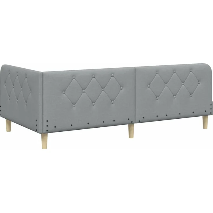 vidaXL Eckbettgestell Hellgrau 90 x 190 cm Stoff 3394109 – Bild 8