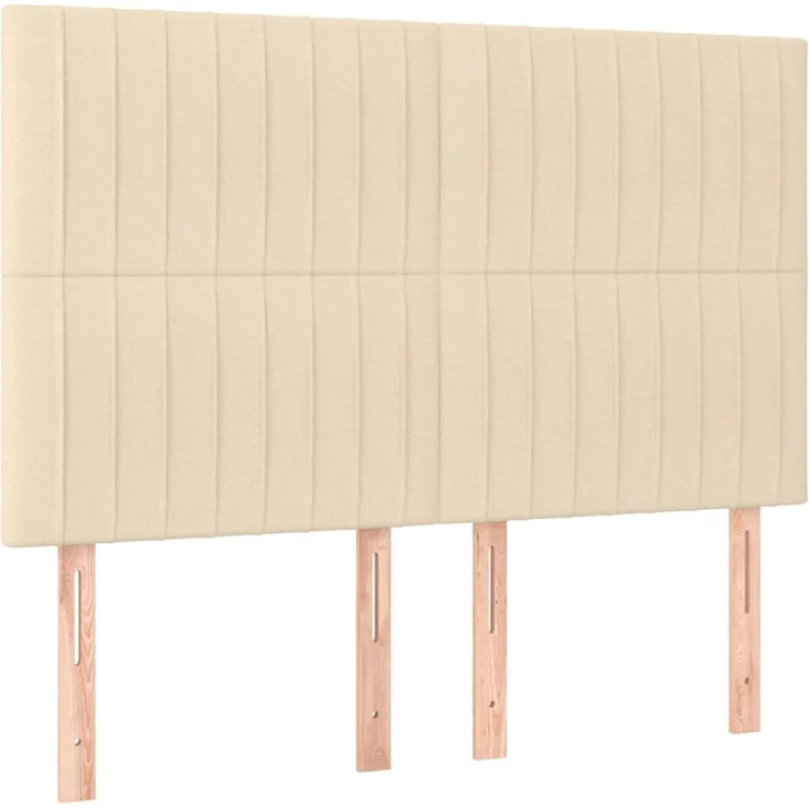 vidaXL Kopfteile 4 Stk. Creme 72 x 5 x 78/88 cm Stoff 3116573 – Bild 2