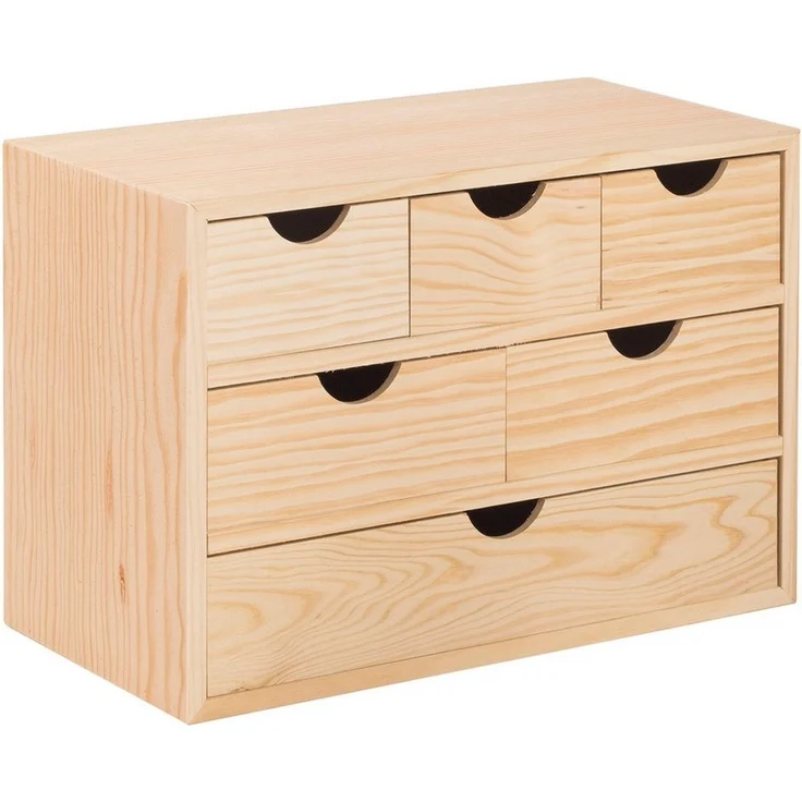 Astigarraga Kit Line Schubladenbox Schubladenblock 40x28x20 cm, Organizer aus Holz mit sechs Schubladen – Bild 5