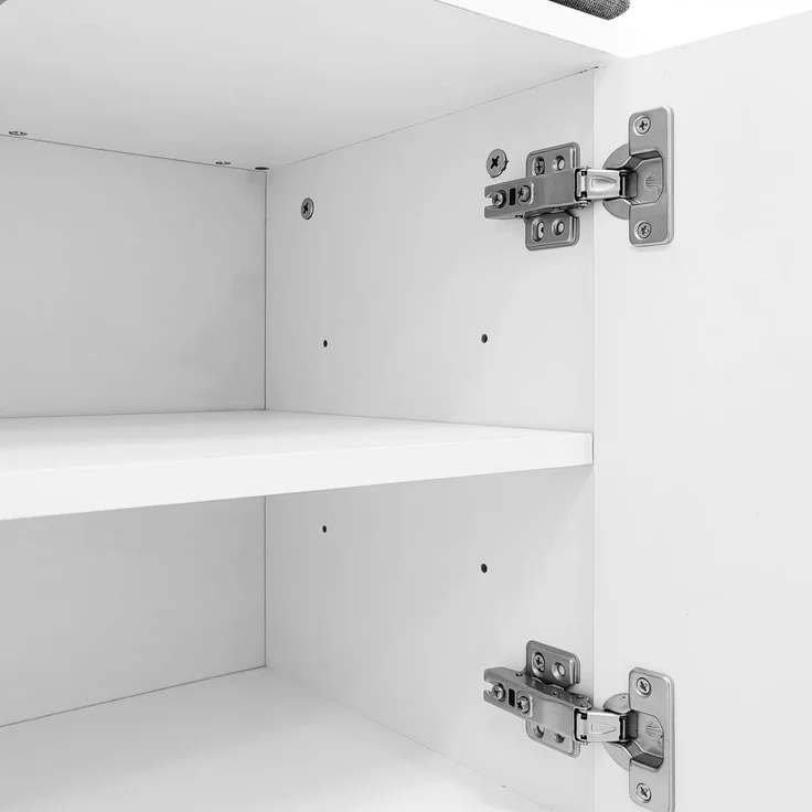 Garderobenset 60,5x35,2x180,5 cm, mit Schuhbank, Kissen, Haken und Push-to-open in Weiß – Bild 9