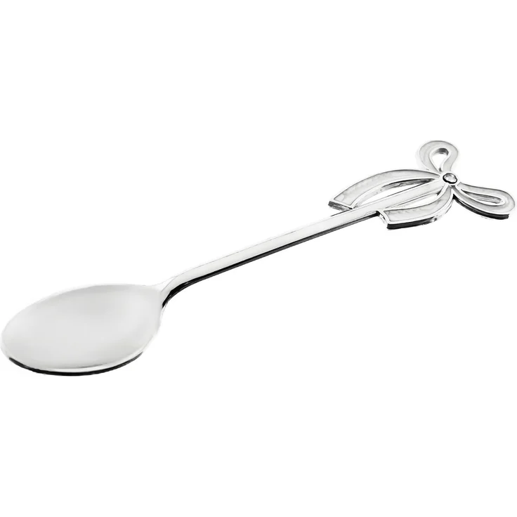 Elegante Deko Besteckhalterung mit 6 Teelöffel, in Schwanenform - Silber – Bild 3