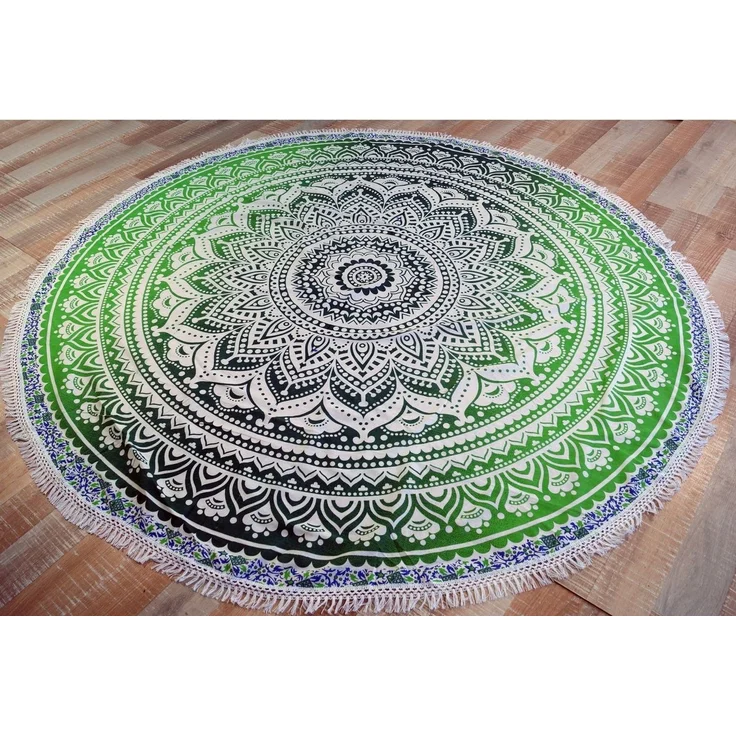 Guru-Shop Tagesdecke Rundes indisches Mandala Tuch, Boho Tagesdecke,.. – Bild 3